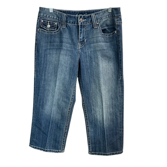 INC Distressed Wide Leg Crop Jeans Size 10 - Picture 1 of 5